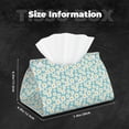 thumbnail image 6 of Lsque Daisy Floral A Printed Long Tissue Box Cover Holder, Facial Paper Organizer Dispenser,Triangle with Bottom Belt, PVC Leather Decorative Organizer, 6 of 9