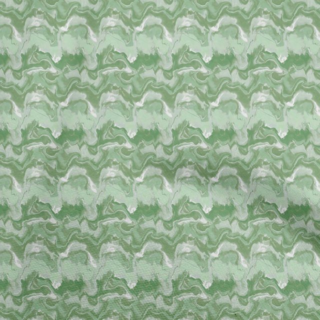 oneOone Tissu Polyester Spandex Vert Abstrait pour Robe Tissu Imprimé au Mètre 56 Pouces de Large