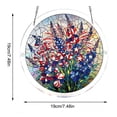 thumbnail image 3 of Patriotic Acrylic Suncatcher Stained Glass Style Window Hanging Ornament Independence Day Memorial Day Home Decor With Chain, 3 of 6