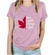 thumbnail image 1 of Camisetas de Manga Corta para Mujeres Canadá Día Hoja de Arce Impresión Básica de Verano Tee, Cuello Redondo Camiseta Casual, 1 of 3