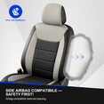 thumbnail image 3 of Fit for Mazda CX-30 2020-2026 Car Seat Covers,Full Set Faux Leather Seat Covers,Stretch Fit,Non-Slip,Scratch Resistant,Airbag Compatible,Gray,2 Row 5 Seats, 3 of 11