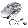 thumbnail image 3 of Ratón inalámbrico para juegos de computadora Ratón óptico de retroiluminación silencioso recargable Accesorio para computadora portátil Inevent EL000531-03B, 3 of 7