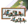 thumbnail image 1 of (DA540) Hilo Algodón Ecológico Bordado 14CT 2 Hebras Impresión 47*21cm Pájaro en La Rama Kit Serie Animal Punto Cruz, 1 of 10