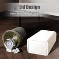 thumbnail image 6 of Bathroom Trash Can with Lid, 10 Liter/ 2.6 Gallon Slim Garbage Can, Small Trash Bin Waste Basket with Pop-Up Lid for Kitchen, Bedroom, Living Room, Office (Black), 6 of 7