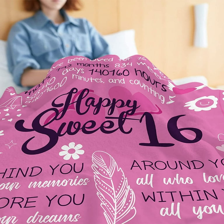 RooRuns 13th Birthday Gifts for Girls, 13th Birthday Blanket for