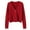 Red1, variant on Clearance! Women's Cardigan Jacket Short Outside with Loose Long Sleeved V Neck Sweater Knit Sweater Solid Color Cardigan Coat Blouse Woman Lightweight Crew Neck Cardigan Rd2 One Size