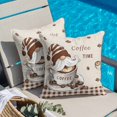 thumbnail image 6 of Vintage Funny Gnome Throw Pillow Cover Coffee Time Brown Plaid Farmhouse Cotton Linen Cushion Cover Throw Pillow Case with Invisible Zipper for Couch Sofa Bed Chair Car 24x24 Inch, 6 of 14