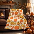 thumbnail image 4 of Autumn Thanksgiving Flannel Throw Blanket, Cute Fall Patterns Plushs Blanket, Super Soft Warm Blankets for Sofa Bed Camping Warm Light Weight Cover (27.6" x 39.4"), 4 of 7