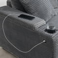 thumbnail image 3 of Harper & Bright Designs Convertible L Shaped Sectional Sofa, Corduroy Corner Couch with Armrest Storage and Cup Holders, Oversized Comfy Modular Sofa with Irregular Corner and USB, 106" Gray, 3 of 18
