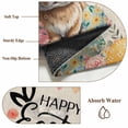 thumbnail image 6 of 3'x5' Rug for Living Room Bedroom, Easter Washable Area Rugs Non-Slip Carpet Mats, Spring Rabbit Eggs Roses Colorful Flags Leaves Indoor Low Pile Area Rug Runner for Kitchen, Mudroom, 6 of 8