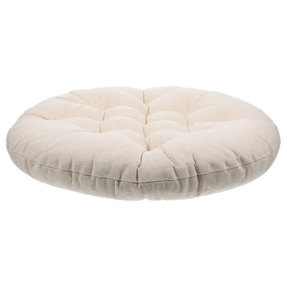 SOPOTUTU Beige Round Floor Cushion with Ergonomic Seat Pad for Home Meditation