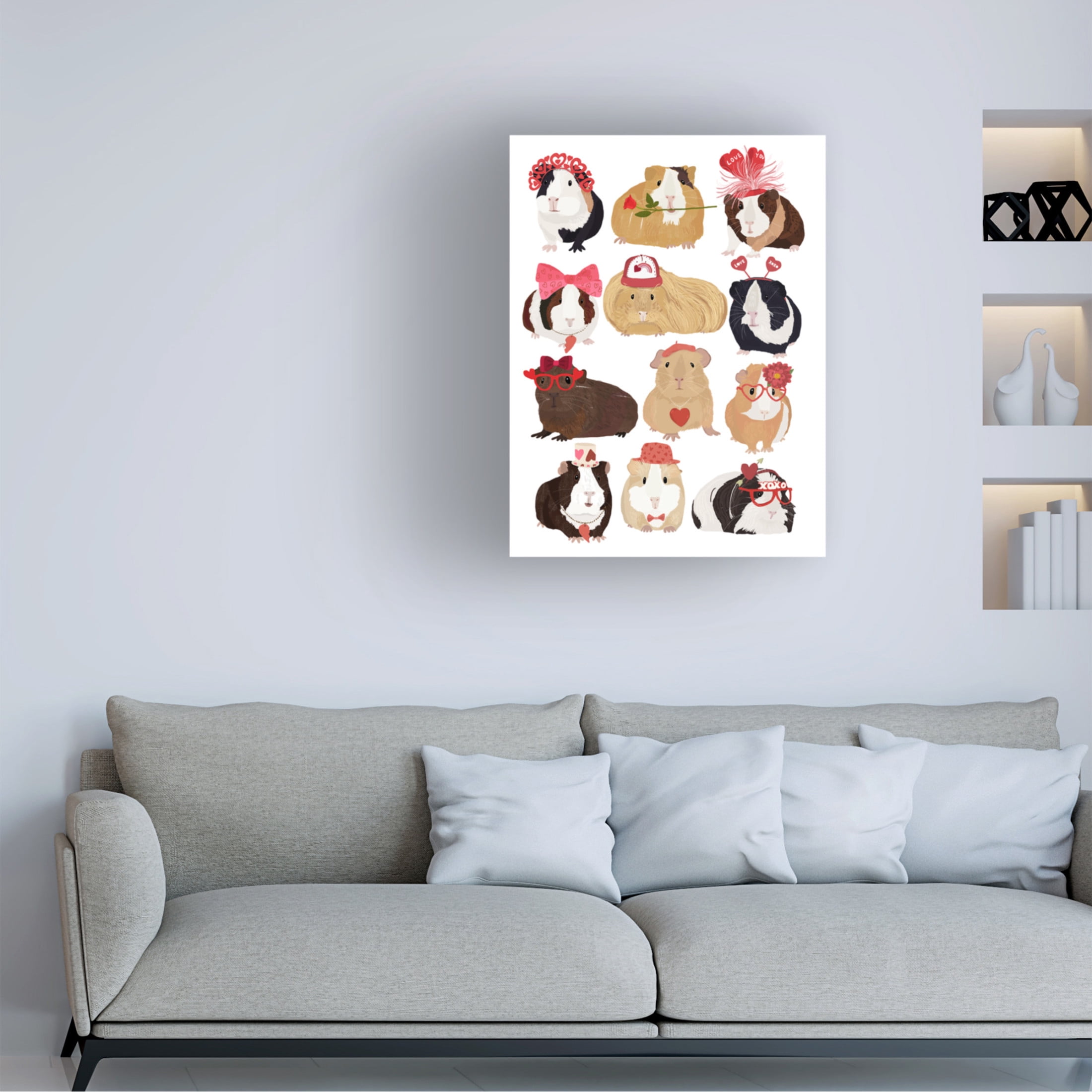 Trademark Fine Art Hanna Melin Love Guinea Pigs Canvas Wall Art