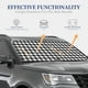 thumbnail image 4 of Balery Black White Plaid Parasol para parabrisas de coche de 2 piezas | Parasol plegable para parabrisas delantero de coche para la mayoría de sedanes-Medium, 4 of 6