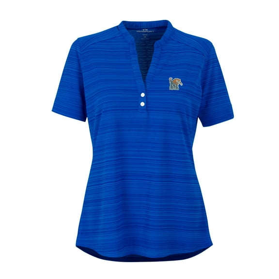 Women's Royal Memphis Tigers Strata Textured Henley Shirt