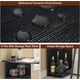 thumbnail image 5 of Negra 3-piece bar mesa y chair set space-saving dining mesa con almacenamiento estantes square bar mesa con 2 bar stools para kitchen breakfast sala de estar y party room, 5 of 5