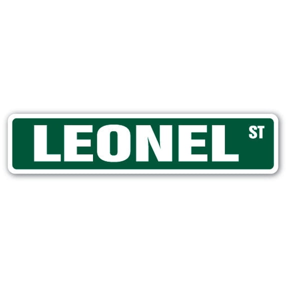 LEONEL Street Sign Childrens Name Room Sign | Indoor/Outdoor | 18" Wide