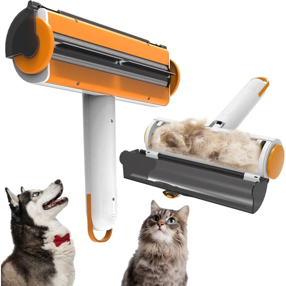 Pet Hair Remover, Lint Roller for Pet Hair, Reusable Fur Removal Tool- Cat and Dog Hair Remover for Car Interior, Couch, Furniture, Lint, Carpet, Clothing and Bedding (White)