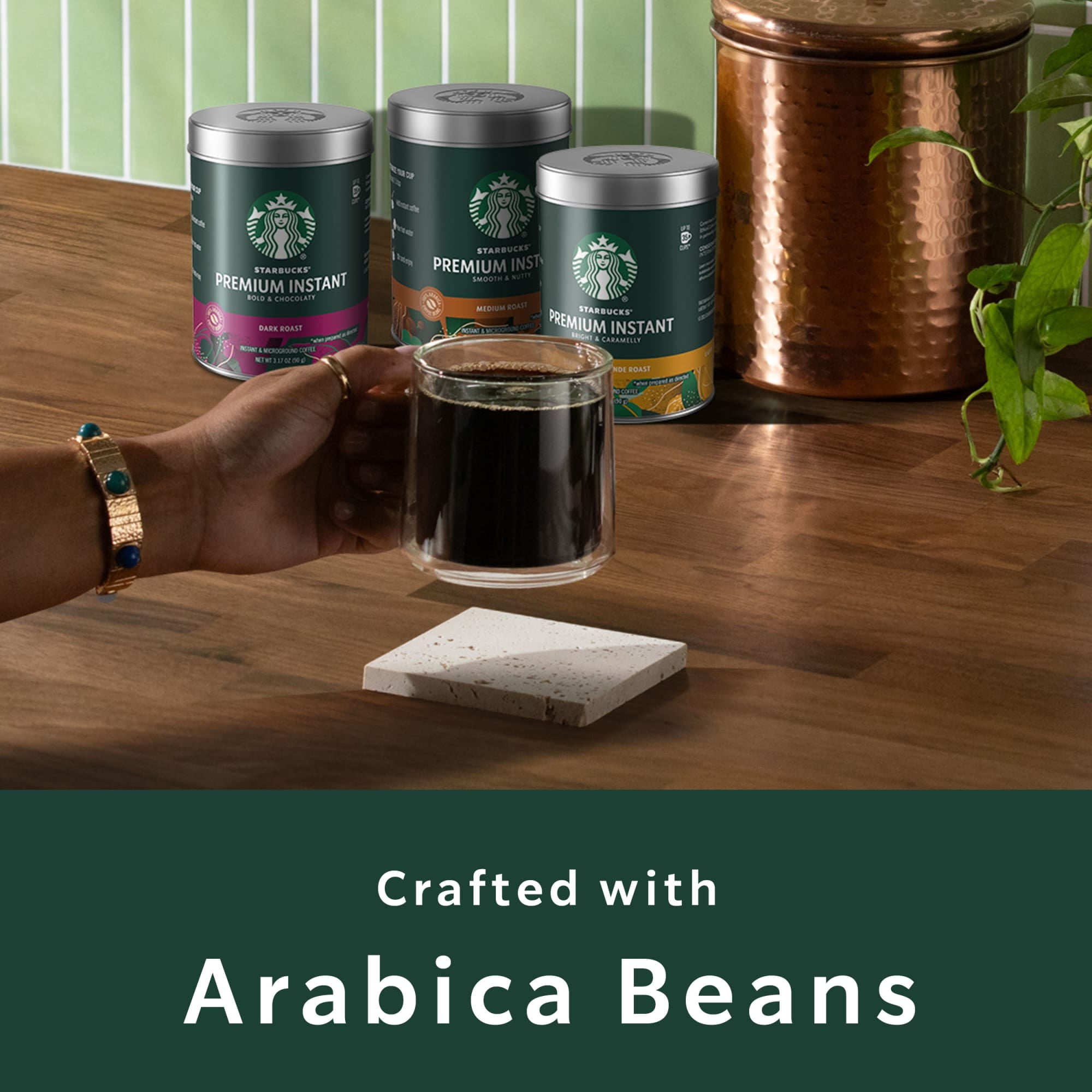 Starbucks Premium Instant Coffee, Starbucks Blonde Roast Coffee, Arabica Beans, 3.17 oz