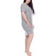 thumbnail image 2 of Honeydew Women's 2 Pack Super Soft Jersey Sleep Shirt (Heather Gray/Moonfish Leopard,Medium), 2 of 7