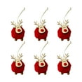 thumbnail image 6 of Christmas Reindeer Ornaments Set, 6PCS Fabric Reindeer Doll Pendants For Christmas Tree Decorations, Cute Holiday Hanging Accessories For Fireplace, Window, Party And Home Décor, 6 of 8
