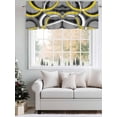 thumbnail image 5 of Modern Abstract Art Valances for Windows Yellow Grey Geometric Circle Rod Pocket Curtains Valance Short Window Treatment Drapes for Living Room, Bedroom Bathroom 60"&nbsp;W x 18" L, 5 of 5
