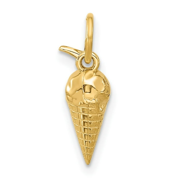 14k Fancy Ice Cream Cone