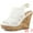 White, variant on Unique Bargains Women's Lace Platform Heel Slingback Wedges Sandals