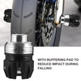 thumbnail image 1 of OULII 2Pcs Motorcycle Front Fork Cup Aluminum Alloy Silver Shock Absorption, 1 of 8