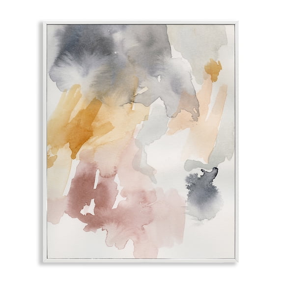 Stupell Industries Contemporary Soft Pastel Watercolor Pastiche White Framed Giclee Art, 16 x 20, by Victoria Barnes