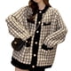 thumbnail image 5 of Chaqueta tipo suéter de manga larga con cuello en V y botones de estilo coreano elegante para otoño e invierno, combina con todo, simple y elegante para mujer, 5 of 5