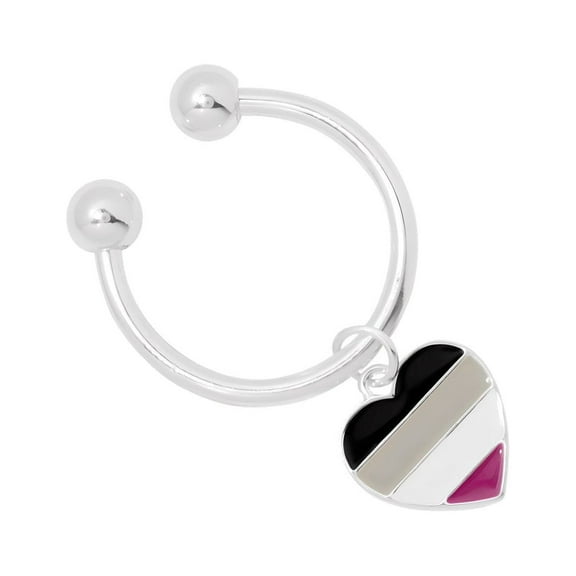 Asexual Heart Pride Key Chains