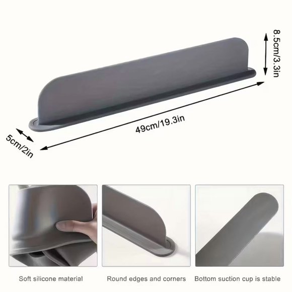 Protector contra salpicaduras for fregadero de cocina, barrera contra el agua con ventosa, apto for laboratorios, fregaderos for lavavajillas y lavabos for verduras
