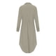 thumbnail image 5 of Puntoco Vestido Camisero De Algodón Y Lino Con Cordón Y Solapa De Un Solo Pecho Para Mujer Caqui L,Regalos Para Mujer Joven, 5 of 8