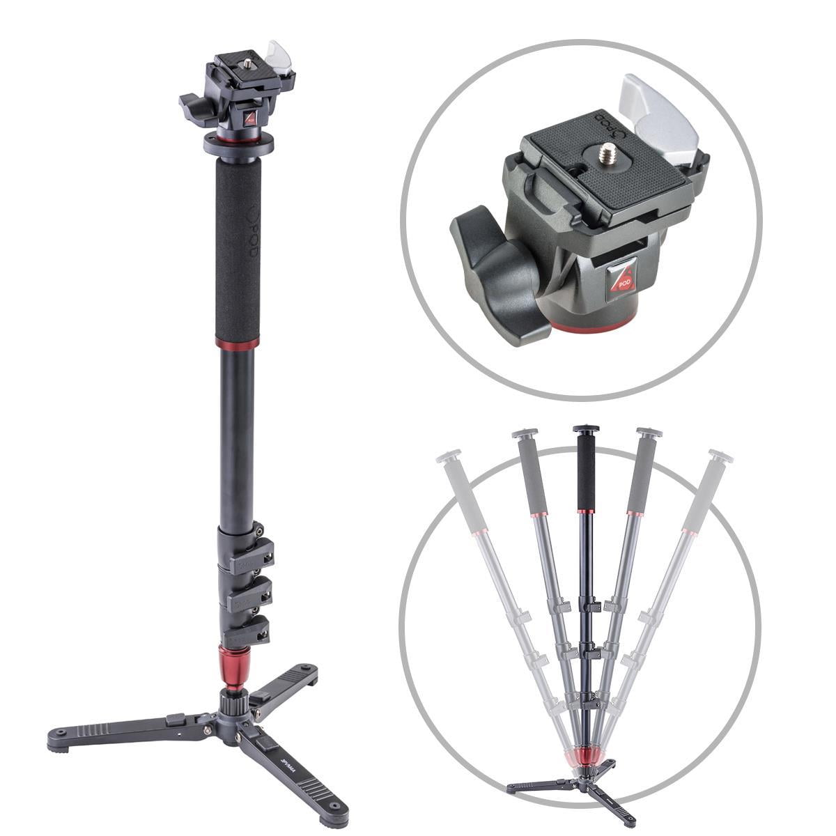 3Pod Orbit 4-Section Aluminum Handheld Monopod Stick with Fluid Base