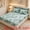 Green 60.2"x79.9", variant on Unique Bargains Fitted Sheet Butterfly Pattern Microfiber Bed Sheets White 39.0"x74.8"