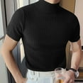 thumbnail image 2 of Men Regular Fit Basic Lightweight Short Sleeve Pullover Top Mock Turtleneck T-Shirt, 2 of 6