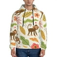 thumbnail image 2 of Bingfone Monkeys In The Jungle Men'S Drawstring Hoodie Long Sleeve Pocket Sweatshirts-Medium, 2 of 9