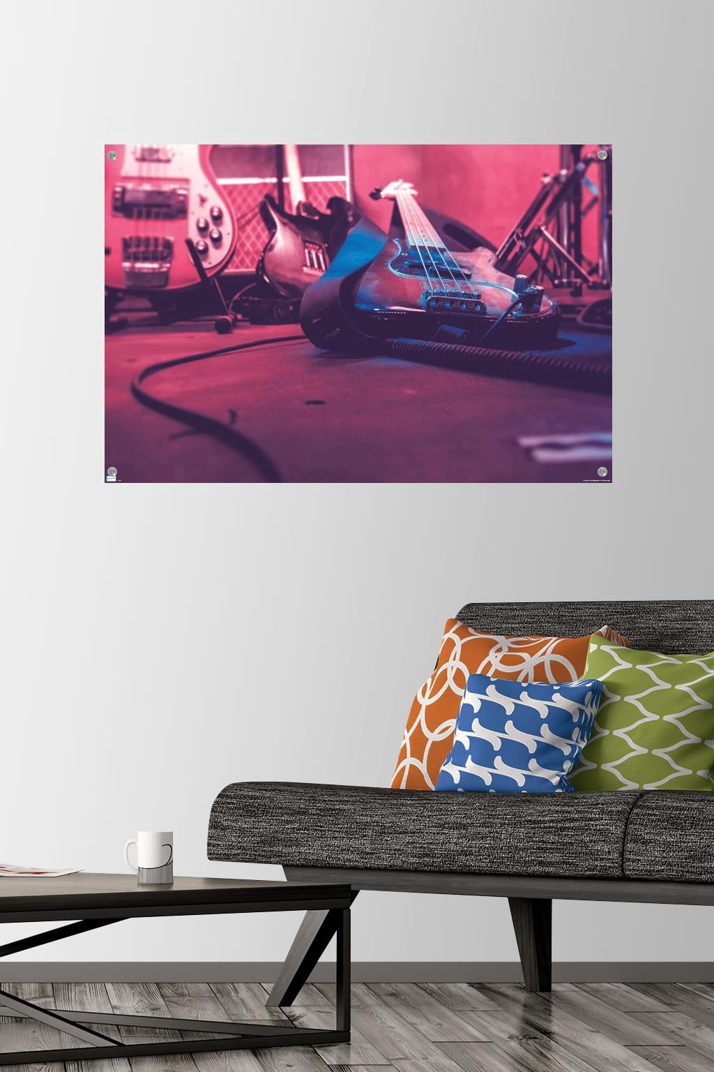 Guitar Close-Up Wall Poster with Pushpins, 22.375" x 34"