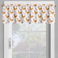 thumbnail image 4 of Ambesonne Hen Valance & Curtain, Doodle Chickens and Branches, 55"x36", Orange Dark Pink, 4 of 7