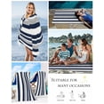 thumbnail image 5 of Navy Blue White Striped Beach Towels Oversized Super Absorbent,Grey Farmhouse Stripe Abstract Art Lightweight Bath Towel Quick Dry Sets For Bathroom/Pool/Rv Camping/Beach Play/Gym Room/Picnic 23"x47", 5 of 8