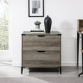 thumbnail image 2 of Modern Farmhouse Angle Iron 2-Drawer Filing Cabinet in Gray Wash, 2 of 5