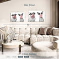 thumbnail image 4 of Elephant Stock Bubble Gum Dogs Wall Art - Horizontal Canvas Wall Art - Living Room Wall Decor - Animal Canvas - Black And Gray Decor - 36" x 24", 4 of 8