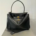 thumbnail image 2 of Maletín de negocios para mujer, de piel dividida, estilo rodeobag, moderno, de un solo hombro, con bandolera en diagonal, con hebilla para mujer, bolso para debajo del brazo, 2 of 5