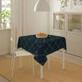 thumbnail image 3 of Clan Mackenzie Tartan Blue and Green Plaid 100% Polyester Fiber Square Tablecloth Anti Pilling Tablecloth Decoration 52"X52", 3 of 5