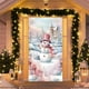 thumbnail image 3 of 90 X 200 Cm Marco De Puerta Navideño Con Muñeco De Nieve Rosa Fondo Navideño Marco De Puerta Cortina Para Fiesta Navideña Fondo De Tela Decoración Para Porche Decoración Para Fiestas, 3 of 4