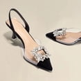 thumbnail image 1 of Primavera y otoño moda nuevo banquete Sexy cómodo cristal transparente Color sólido puntiagudos tacones altos de mujer, 1 of 4