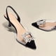 thumbnail image 1 of Primavera y otoño moda nuevo banquete Sexy cómodo cristal transparente Color sólido puntiagudos tacones altos de mujer, 1 of 4