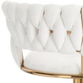 thumbnail image 5 of Modern Home Luxe Soho Contemporary Adjustable Barstool/Bar Chair with 360° Rotation (White/Gold, 1), 5 of 7