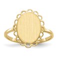 thumbnail image 1 of 14k Or Jaune 12,0x9.0mm Chevalière Bague, 1 of 9