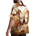 thumbnail image 3 of Butterfly Fission Diagram Men's Short Sleeve Printed Poplin Beach Shirts with Spread Collar - Casual Button Down Summer Tops for Unisex, 3 of 6